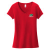Thumbnail image for  District Womens Red Very Important V Neck Tee