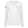 Thumbnail image for  Womens White Long Sleeve V Neck Tee