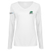 Thumbnail image for  Womens White Long Sleeve V Neck Tee