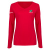 Thumbnail image for  Womens Red Long Sleeve V Neck Tee