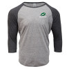 Thumbnail image for  Threadfast Unisex Black Triblend 3/4 Sleeve Raglan