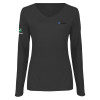 Thumbnail image for  Womens Dark Heather Long Sleeve V Neck Tee 