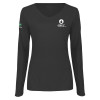 Thumbnail image for  Womens Dark Heather Long Sleeve V Neck Tee 