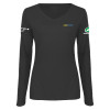 Thumbnail image for  Womens Dark Heather Long Sleeve V Neck Tee 