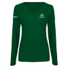 Thumbnail image for  Womens Dark Green Long Sleeve V Neck Tee 