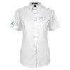 Thumbnail image for  Womens White Twill Button Up Short Sleeve