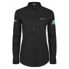 Thumbnail image for  Womens Black Twill Button Down Long Sleeve 