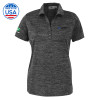 Thumbnail image for  Womens Charcoal Honeycomb Jacquard Polo