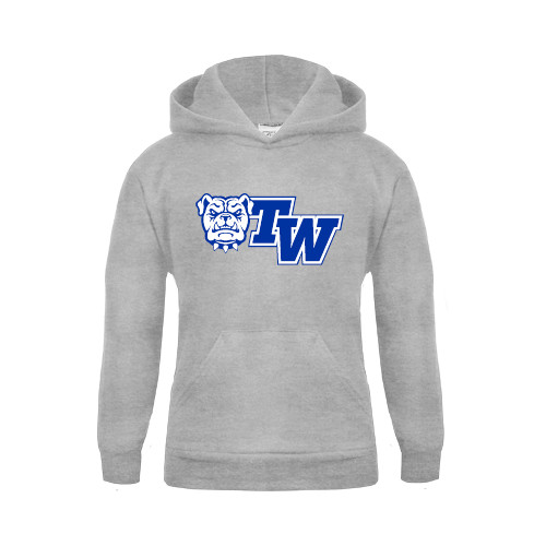  Youth Grey Fleece Hood - Official Logo