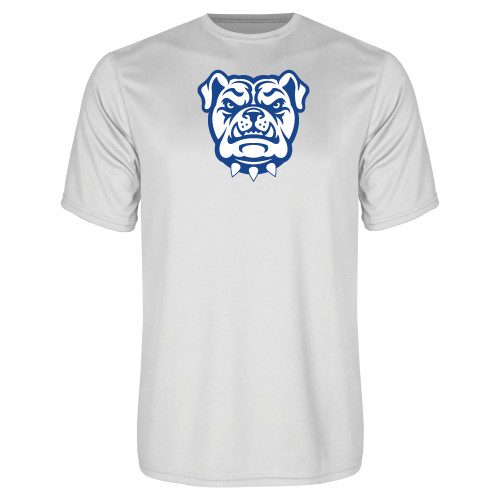  White Performance Tee - Bulldog Head