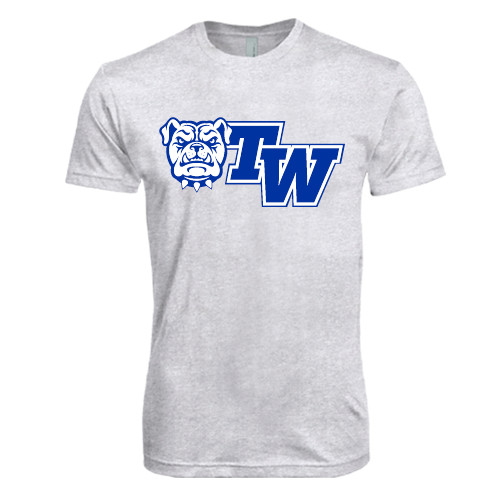  Next Level Heather White Triblend Tee - Official Logo