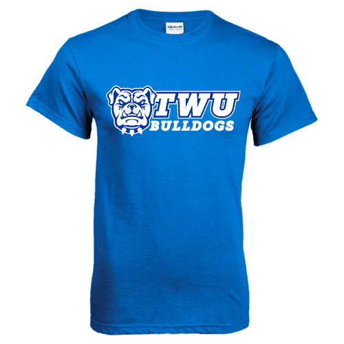  Royal T Shirt - TWU Bulldogs Stacked w/ Bulldog