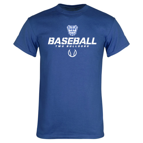  Royal T Shirt - Baseball Stencil w/ Ball
