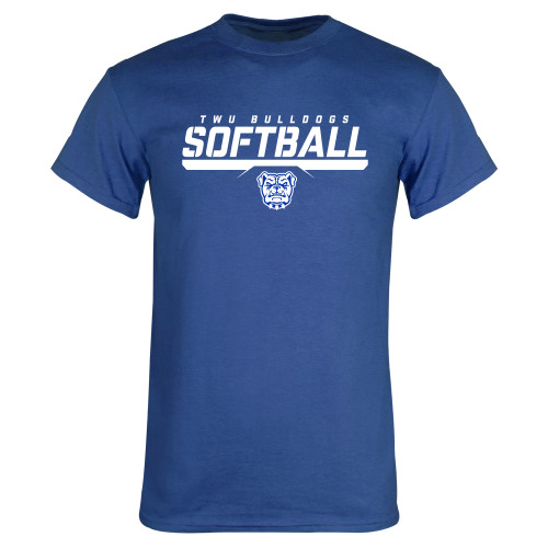  Royal T Shirt - TWU Bulldogs Softball Stencil