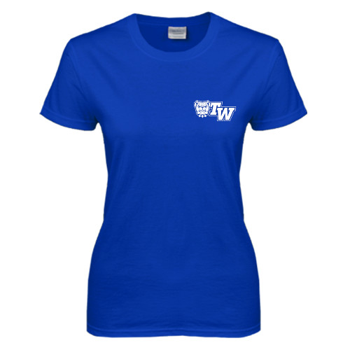  Womens Royal Short Sleeve Tee - Official Logo