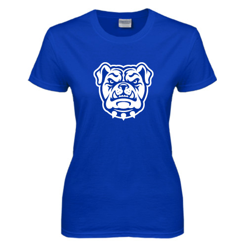  Womens Royal Short Sleeve Tee - Bulldog Head