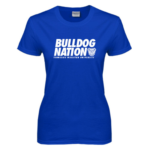  Womens Royal Short Sleeve Tee - Bulldog Nation