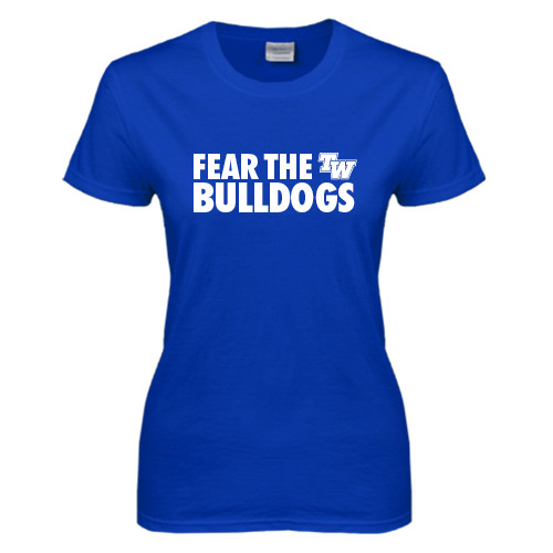  Womens Royal Short Sleeve Tee - Fear The Bulldogs