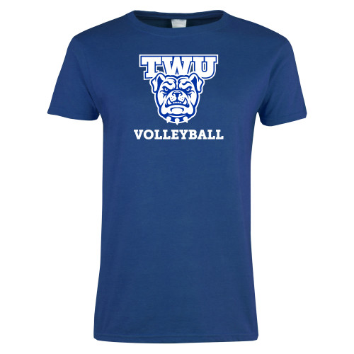  Womens Royal Short Sleeve Tee - Volleyball