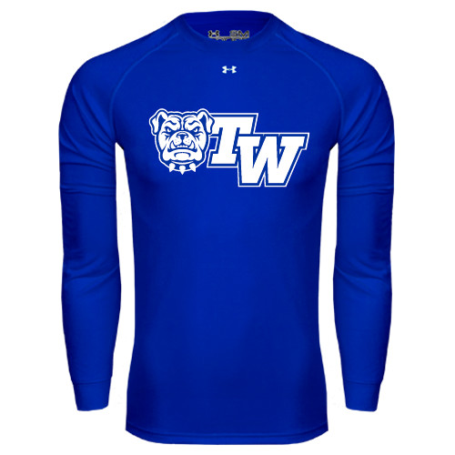  Under Armour Royal Long Sleeve Tech Tee - Official Logo