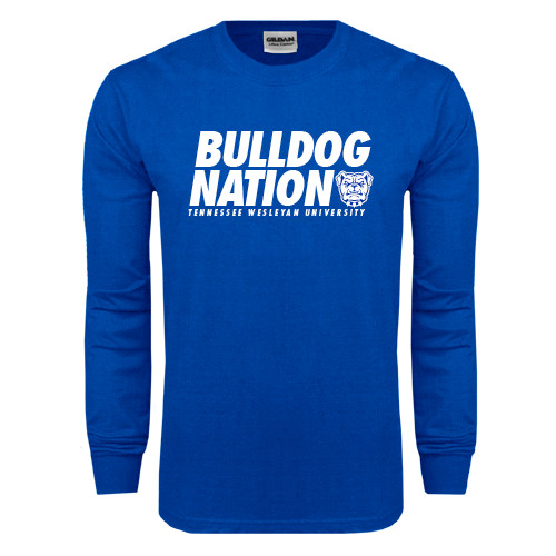  Royal Long Sleeve T Shirt - Bulldog Nation