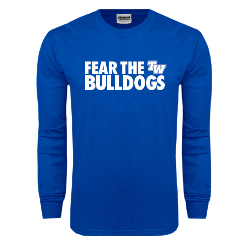  Royal Long Sleeve T Shirt - Fear The Bulldogs