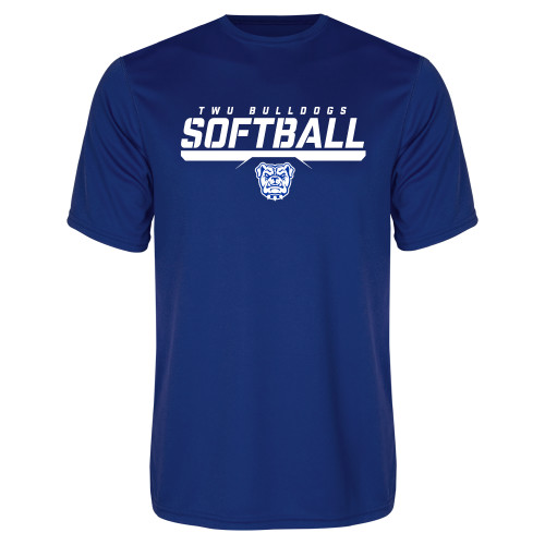  Royal Performance Tee - TWU Bulldogs Softball Stencil