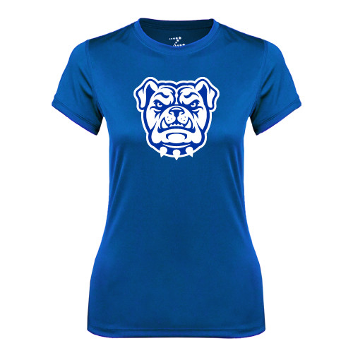  Womens Royal Performance Tee - Bulldog Head