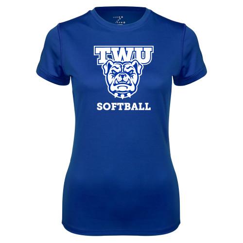  Womens Royal Performance Tee - Softball