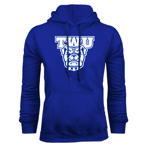  Royal Fleece Hoodie - TWU w/ Bulldog Head