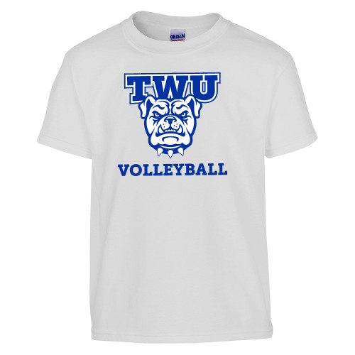  Youth White T Shirt - Volleyball