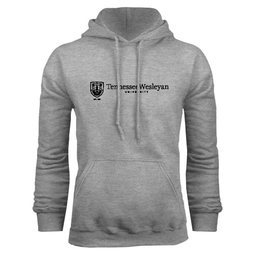 Grey Fleece Hoodie - University Logo Horizontal