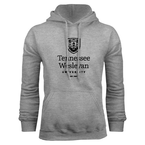  Grey Fleece Hoodie - University Logo Stacked
