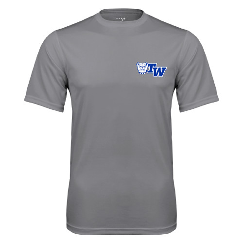  Grey Concrete Performance Tee - Official Logo