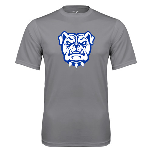  Grey Concrete Performance Tee - Bulldog Head