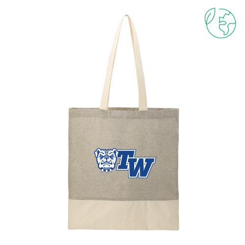  Split Recycled Grey Cotton Twill Convention Tote - Official Logo