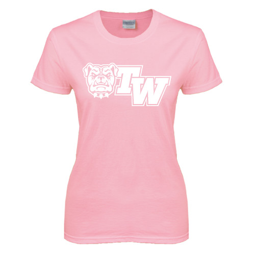  Womens Pink Short Sleeve Tee - Official Logo