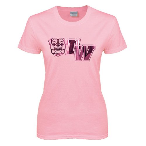  Womens Pink Short Sleeve Tee - Official Logo Foil