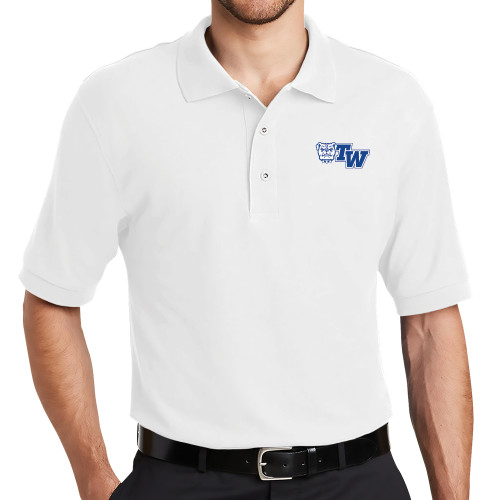  White Silk Touch Polo - Official Logo