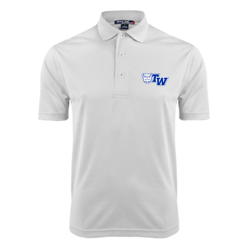  White Dry Mesh Polo - Official Logo