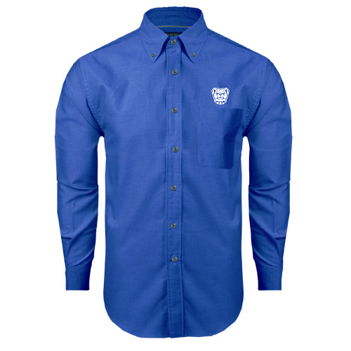  Royal Oxford Long Sleeve Shirt - Bulldog Head
