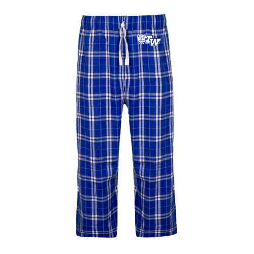  Royal/White Flannel Pajama Pant - Official Logo