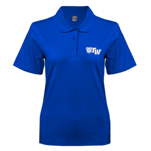  Womens Silk Touch Royal Pique Polo - Official Logo