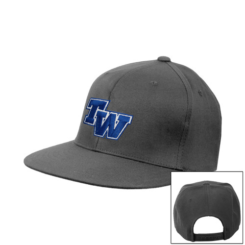  Charcoal Flat Bill Snapback Hat - TW