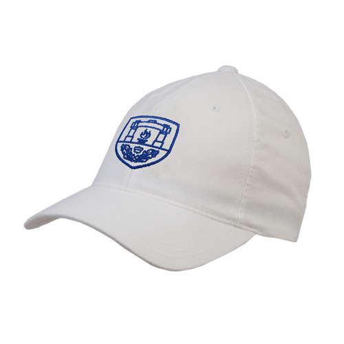  White Flexfit Structured Low Profile Hat - University Crest