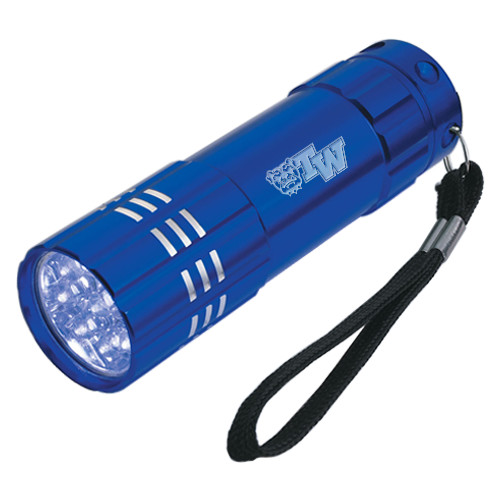  Industrial Triple LED Blue Flashlight - Official Logo Engraved