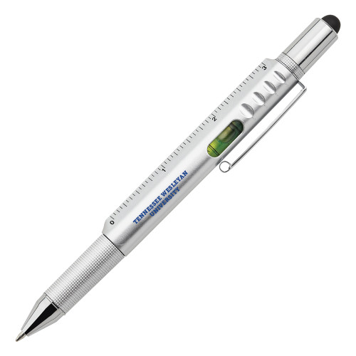  6 in 1 Silver Ballpoint Pen - Tennessee Wesleyan University