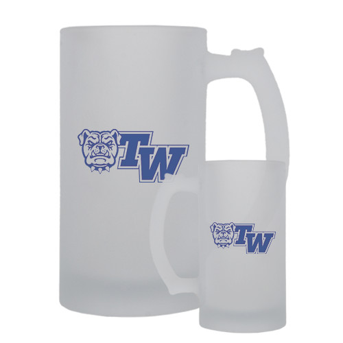 Full Color Decorative Frosted Glass Mug 16oz - Official Logo