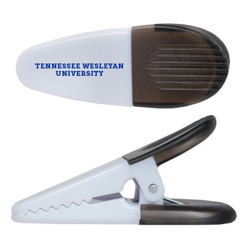  White Crocodile Clip/Magnet - Tennessee Wesleyan University