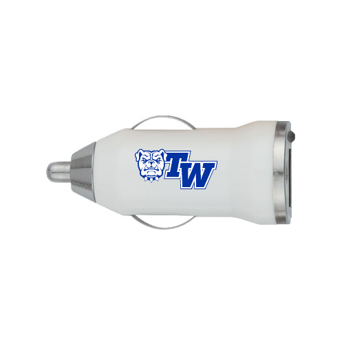  On the Go White Car Charger - Official Logo